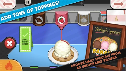 Papa's Scooperia To Go! screenshot #4